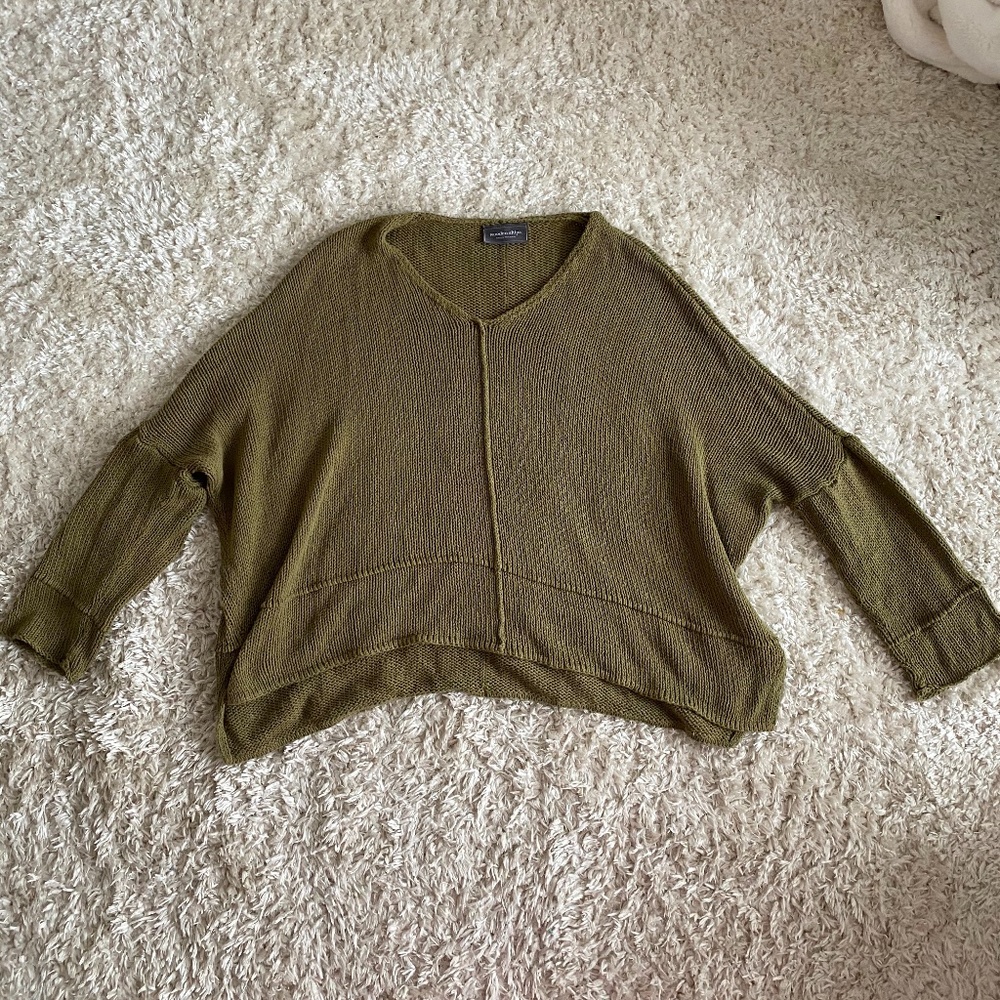 Green Wooden Ships Sweater